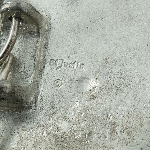 VTG 4 Belt Buckle St Justin Celtic Liberty Statue Sailing Ship God Bless America - Picture 8 of 16